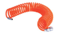 PUU Polyurethane Spiral Pneumatic Air Tubing Anti - Weather With Push In Fitting